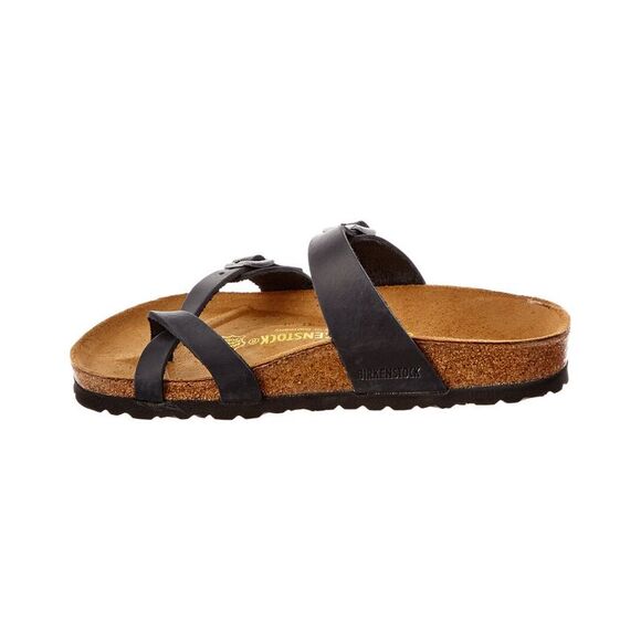 Birkenstock Mayari Oiled Leather Sandal, Black - Picture 2 of 5